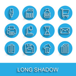 set line to do list or planning floppy disk vector image