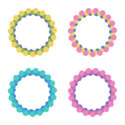 set of colorful round circle frames vector image