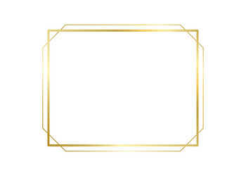 decorative gold rectangle frame for note text vector image