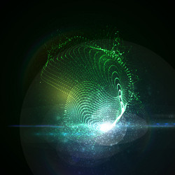 Digital Neon Particle Burst vector image