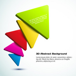 Dynamic 3D Triangle Background vector image