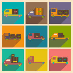 flat with shadow concept and mobile application vector image