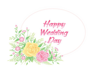 floral frame colorful card design Vector Image