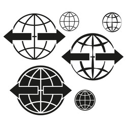 globe network icon internet connection symbol vector image