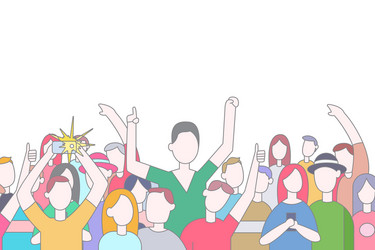 Crowd of people concept society many Royalty Free Vector