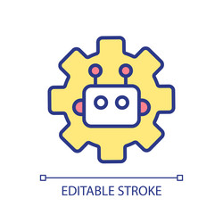 robotized technology integration rgb color icon vector image
