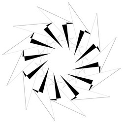 circular geometric element rotating shapes forms vector image
