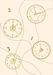 clock face watch dials line and numbers vector image