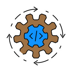 continuous integration software icon color vector image
