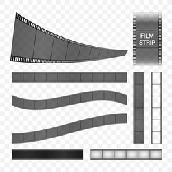 film strip collection cinema frame retro vector