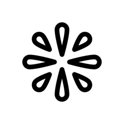 fireworks icon thin linear style design isolated vector image