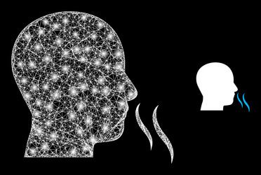 glossy web model nose smell with colored vector image