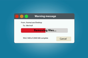 remove files and data progress bar it can be used vector image