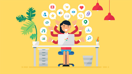 web virtual socail networks vector image