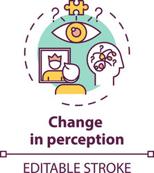 change in perception concept icon vector