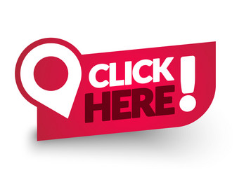 Click Here Button Label vector image