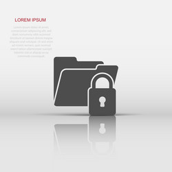 files folder permission icon in flat style vector image