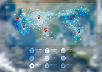 Global Connection World Map vector image