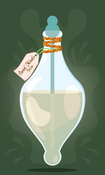 isolated colored magical read mind potion elixir vector image