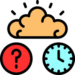 quiz flex iq line filled style icon design vector image