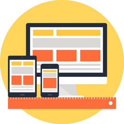 responsive design flat web icon vector image