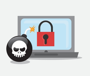 security data and cyber system design vector image