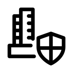 security measures enabled around the building vector image