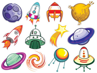 space objects vector image