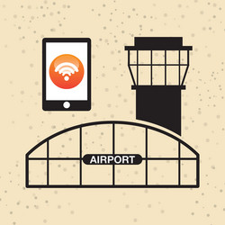 wifi signal in flight design vector image