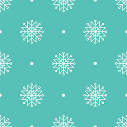 Winter Snowflake Seamless Pattern vector image