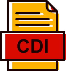 cdi file document icon vector image
