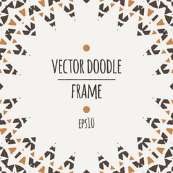 frame of triangles and segments manually vector image