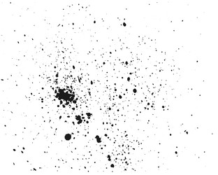 black ink splatters create a dynamic and abstract vector image