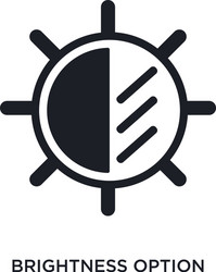 brightness option isolated icon simple element vector image