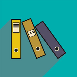 flat with shadow icon folders for documents vector image