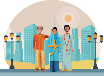 Group indian people avatar Royalty Free Vector Image