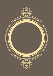 line curl frame modern decorative linear vector image