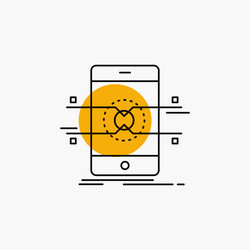 api interface mobile phone smartphone line icon vector image