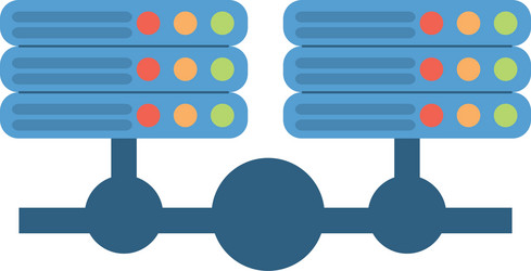 data server computer storage system vector image