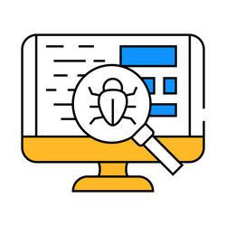 debugging code software icon color vector image