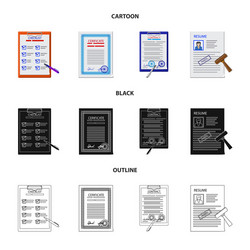 Design of form and document icon vector