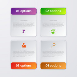 Infographics four options vector