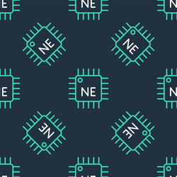 line computer processor with microcircuits cpu vector image