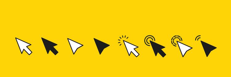 pointer cursor computer mouse icon clicking vector image