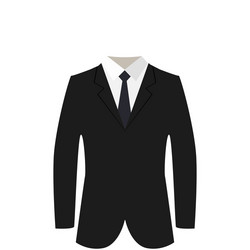 Black suit with tie vector