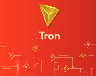 cryptocurrency tron blockchain circuit technology vector image