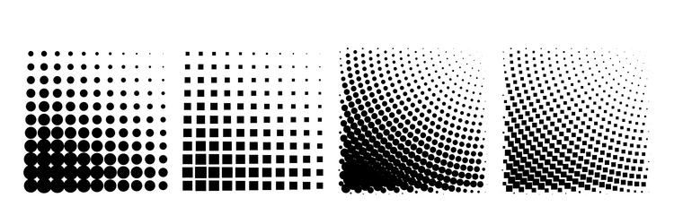 design elements halftone dotted frames vector image