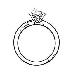 Diamond ring Royalty Free Vector Image - VectorStock