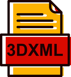 3dxml file document icon vector image