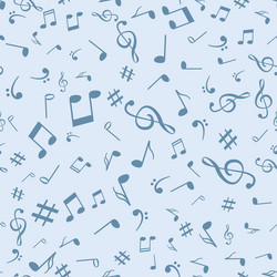 abstract music notes seamless pattern background vector image